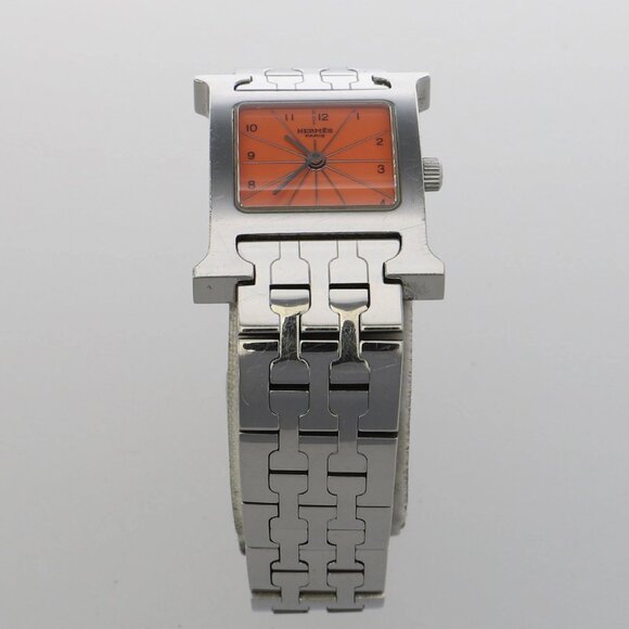 HERMES HH1.210 H watch Orange SS QZ - Picture 6 of 9
